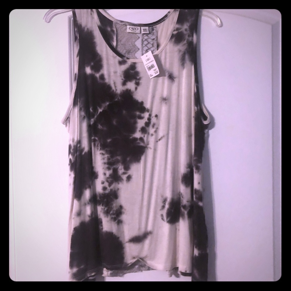 Cato Tye Dye Plus Lace Back Dressy Tank NWT 18/20